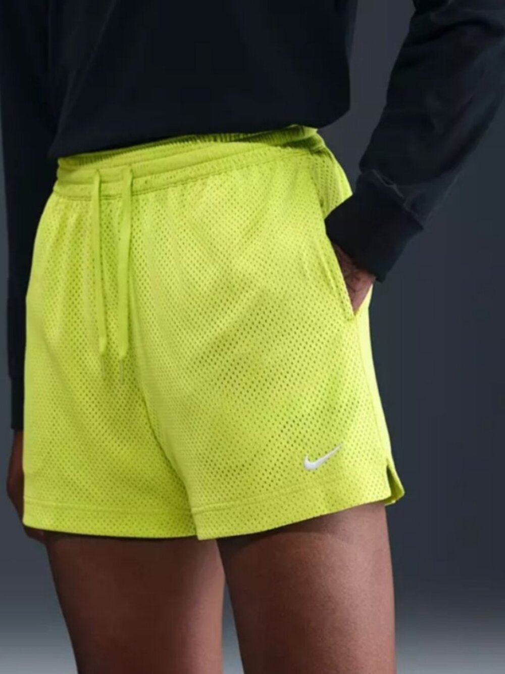 Nike Women's Essential Dri-Fit 4" Mesh Basketball Short in Cyber size XS NWT $40